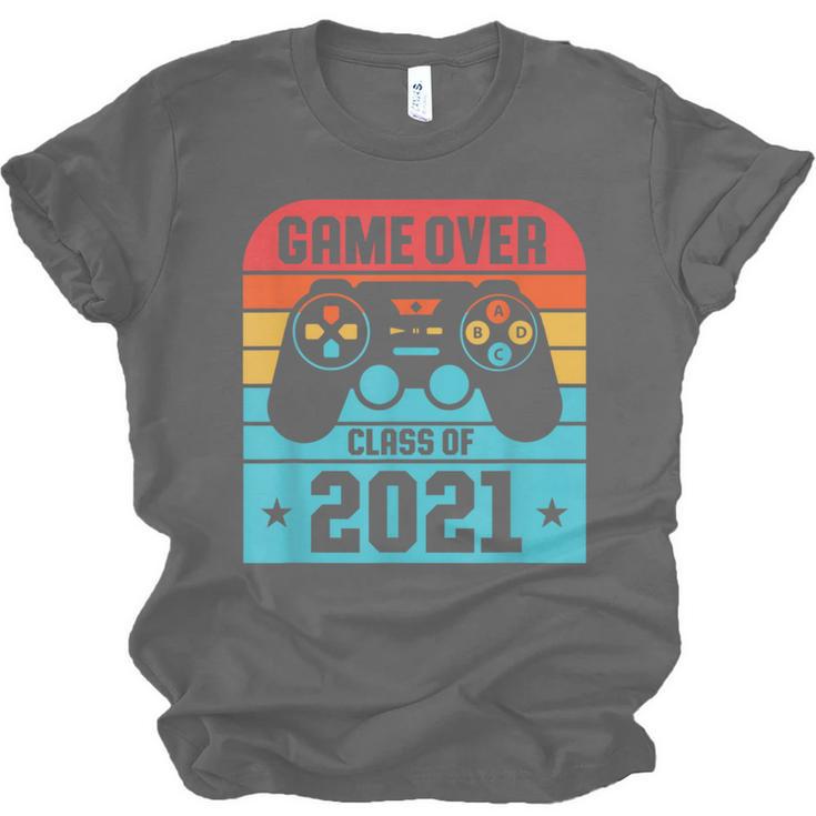 Game Over Class Of 2021 Shirt Students Graduation Unisex Jersey T-Shirt