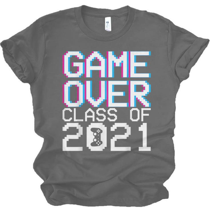Game Over Class Of 2021 Video Games Graduation Gamer Unisex Jersey T-Shirt