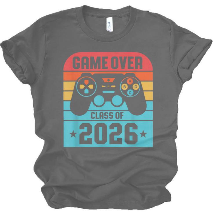 Game Over Class Of 2026 Shirt Students Last Day Graduation Unisex Jersey T-Shirt