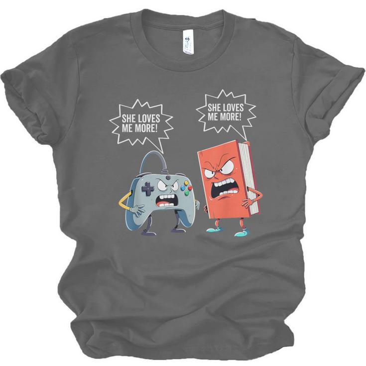 Gamer Book Lover Girl Women Bookworm Video Gaming Daughter Unisex Jersey T-Shirt