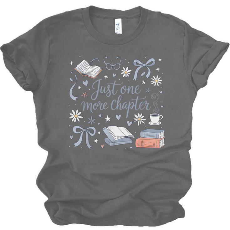 Girl Coquette Bow Just One More Chapter Book Bookish Reading Unisex Jersey T-Shirt Girl Coquette Bow Just One More Chapter Book Bookish Reading Unisex Jersey T-Shirt