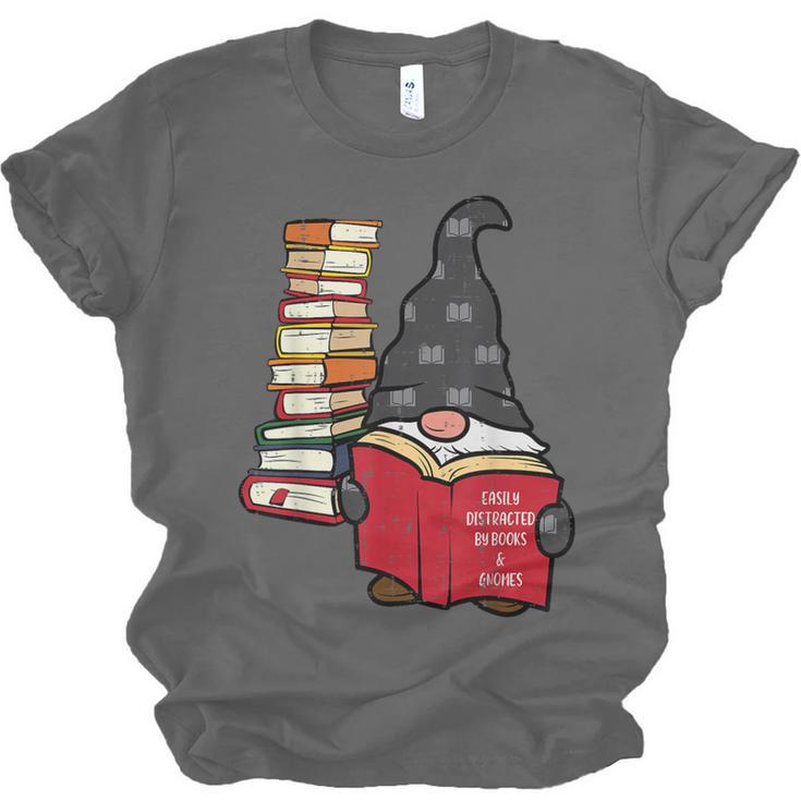 Gnome Read Reading Book Librarian Across America Women Kids Unisex Jersey T-Shirt
