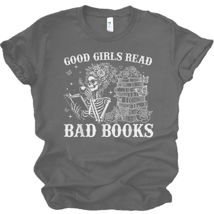 Good Girls Read Bad Books Reader Dark Romance Unisex Jersey T-Shirt