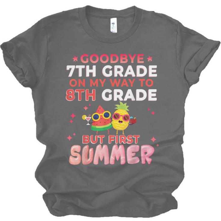 Goodbye 7th Grade Graduation To 8th Grade Hello Summer Unisex Jersey T-Shirt