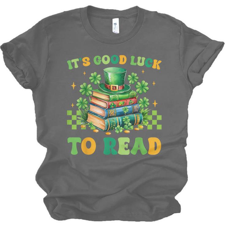 Goods Luck Read Librarian Book Patrick Days Shamrock Clover Unisex Jersey T-Shirt Goods Luck Read Librarian Book Patrick Days Shamrock Clover Unisex Jersey T-Shirt