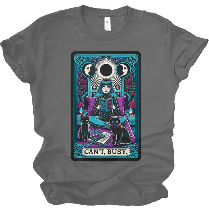 Gothic Girl Tarot Card Introverted Reader And Reading Unisex Jersey T-Shirt Gothic Girl Tarot Card Introverted Reader And Reading Unisex Jersey T-Shirt