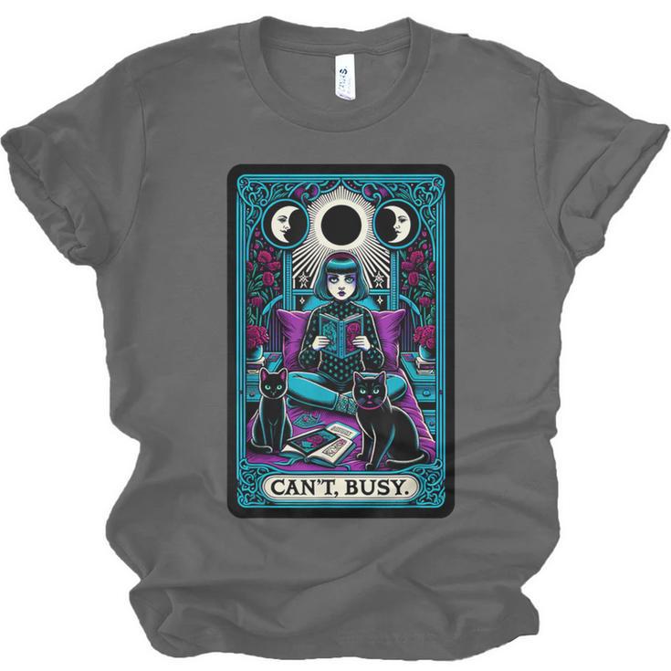 Gothic Girl Tarot Card Introverted Reader And Reading Unisex Jersey T-Shirt