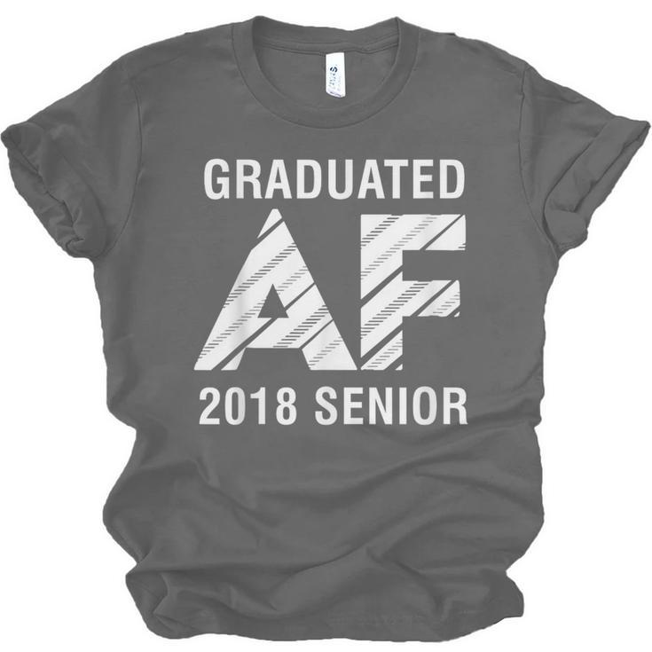 Graduated AF 2018 Senior Graduation Shirt Unisex Jersey T-Shirt