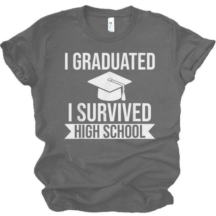 I Graduated I Survived High School Graduation Unisex Jersey T-Shirt