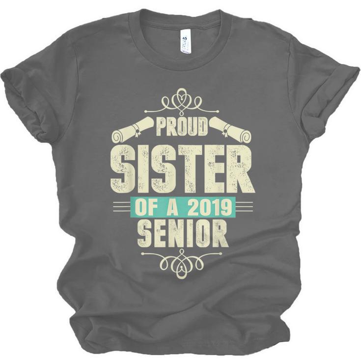 Graduation 2019 TShirt Proud Sister Of A Senior Unisex Jersey T-Shirt