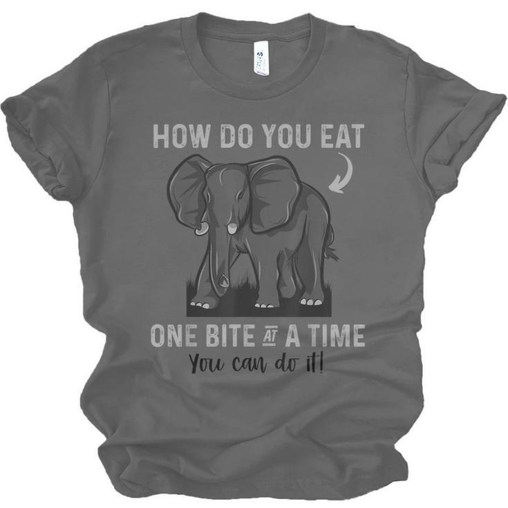 Graduation Apparel How To Eat Elephant One Bite At A Time Unisex Jersey T-Shirt