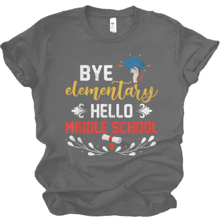 Graduation Bye Elementary Hello Middle School Graduate Unisex Jersey T-Shirt