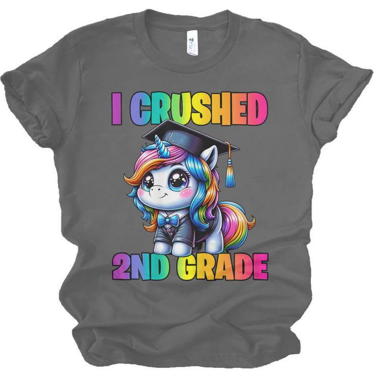 Graduation I Crushed 2nd Grade Unicorn Girls Grad Magical Unisex Jersey T-Shirt