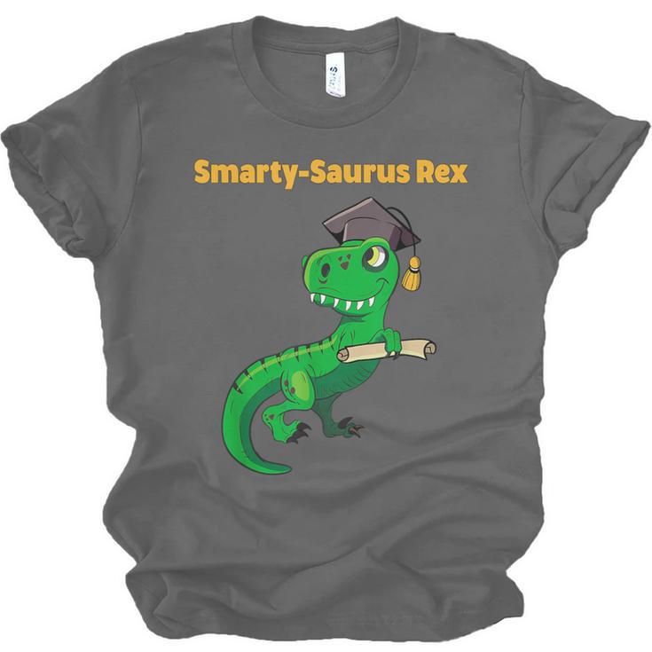Graduation Dinosaur Smarty Saurus Rex Diploma Dinosaur Unisex Jersey T-Shirt