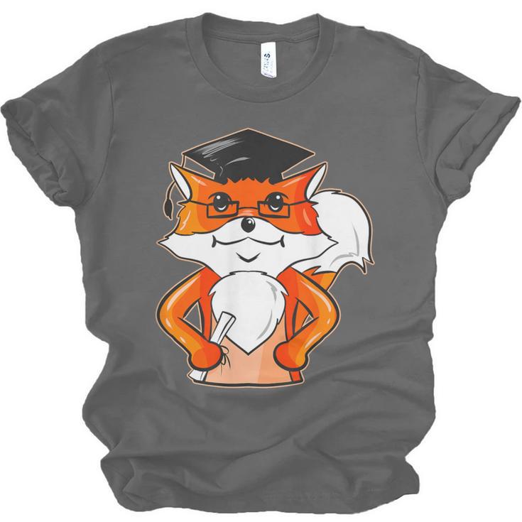 Graduation Fox School Bachelor Master Doctor Study Unisex Jersey T-Shirt