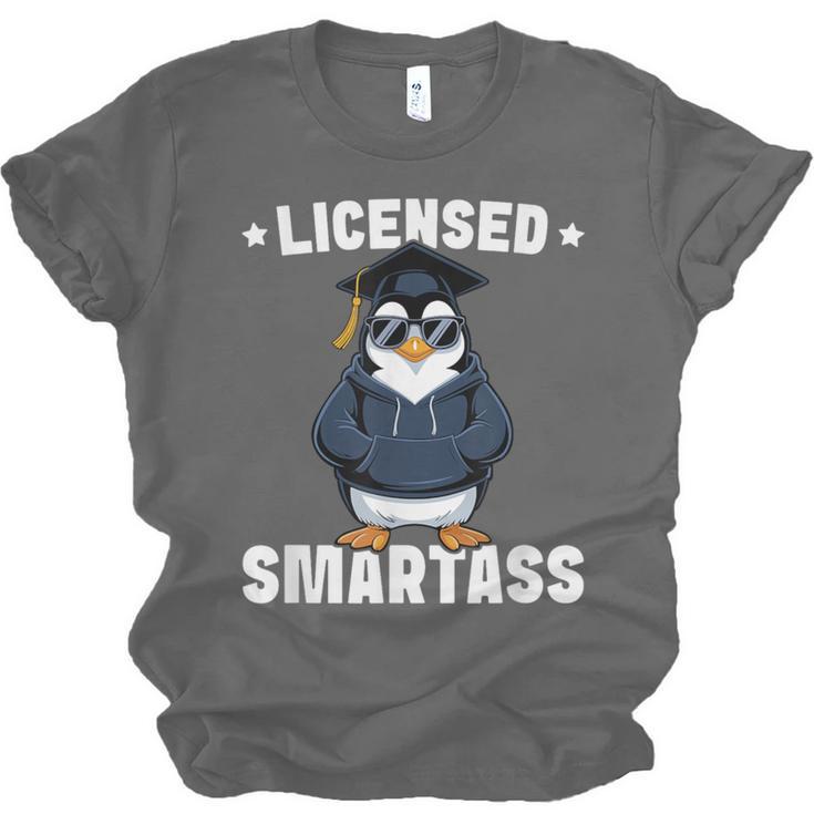 Graduation Penguin Licensed Smartass Graduate Unisex Jersey T-Shirt