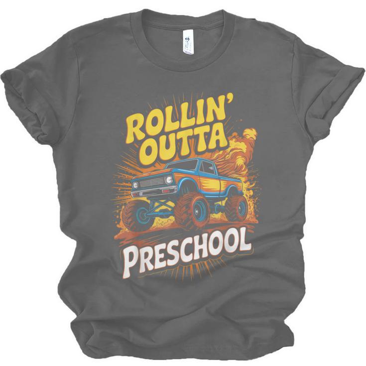 Graduation Rollin' Outta Preschool Monster Truck Boys Pre-K Unisex Jersey T-Shirt