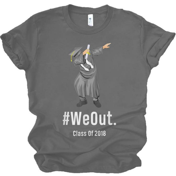 Graduation T-Shirt Dabbing Graduation We Out Class Of 2018 Unisex Jersey T-Shirt