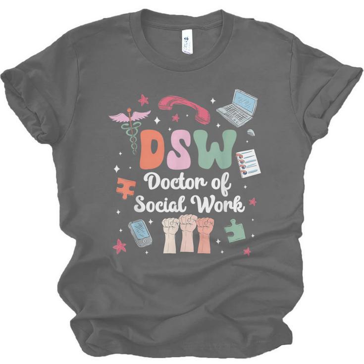 Groovy DSW Doctor Of Social Work Graduation DSW Graduate Unisex Jersey T-Shirt