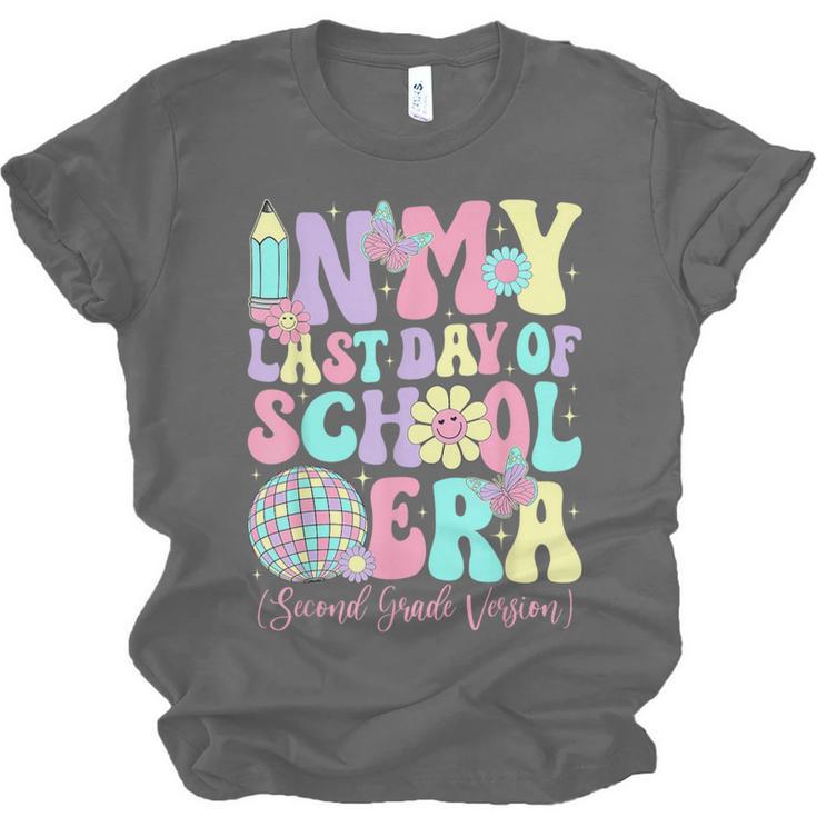 Groovy In My Last Day Of School Era Second Grade Graduation Unisex Jersey T-Shirt