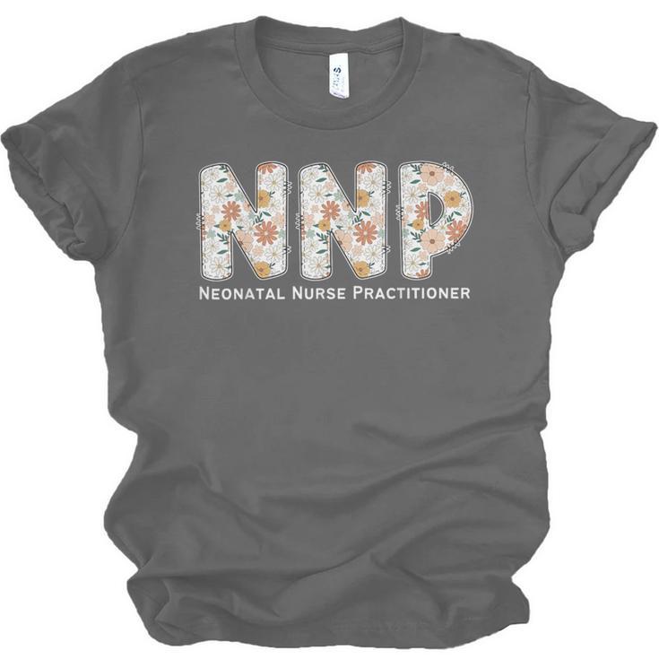 Groovy NNP Neonatal Nurse Practitioner Floral Graduation Unisex Jersey T-Shirt