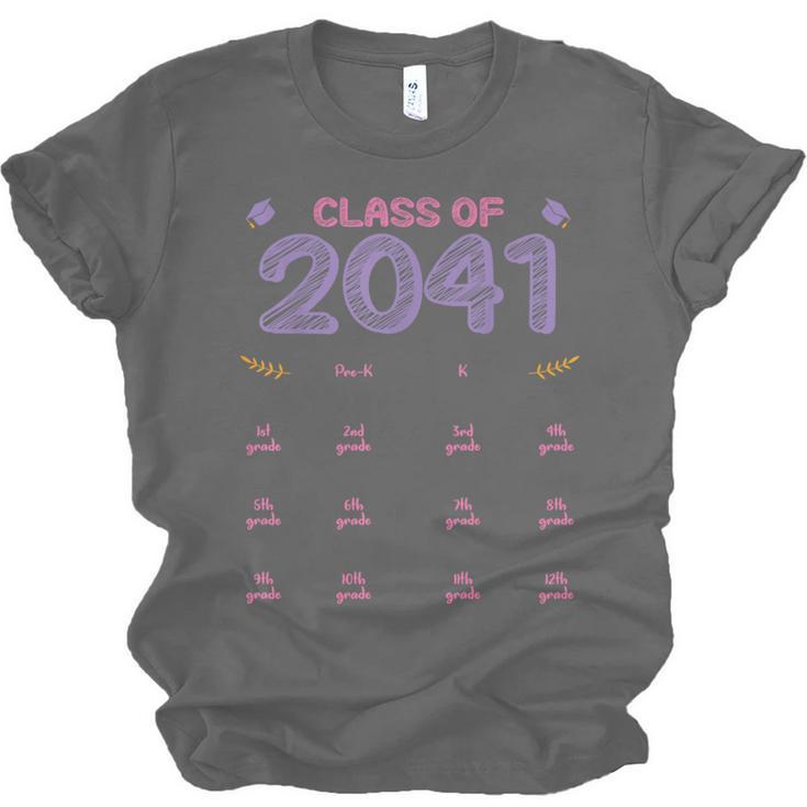 Grow With Me Graduation First Day Of School Class Of 2041 Unisex Jersey T-Shirt