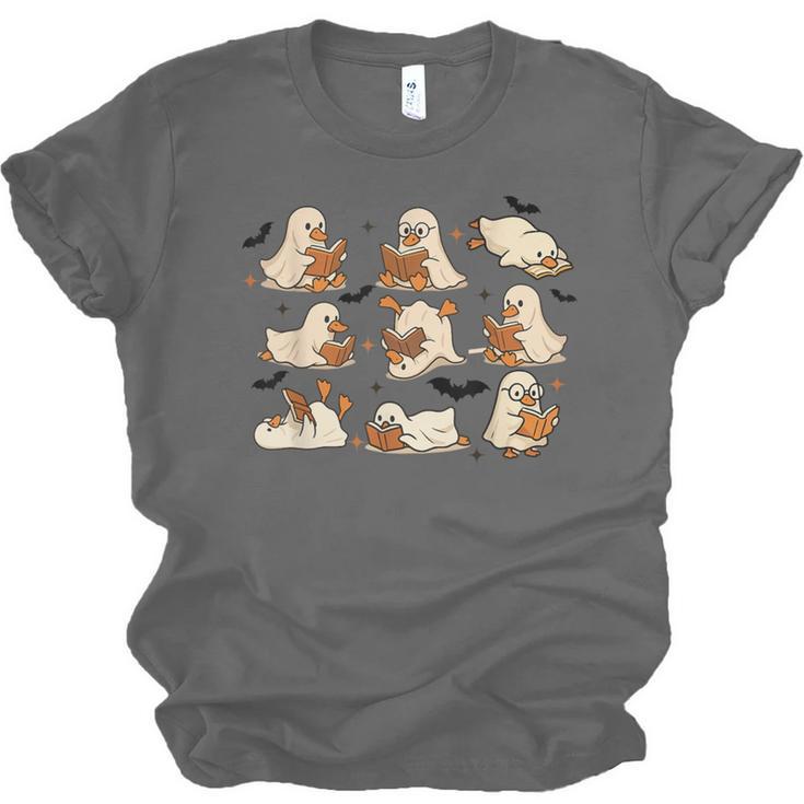Halloween Ghost Book Lover Unisex Jersey T-Shirt