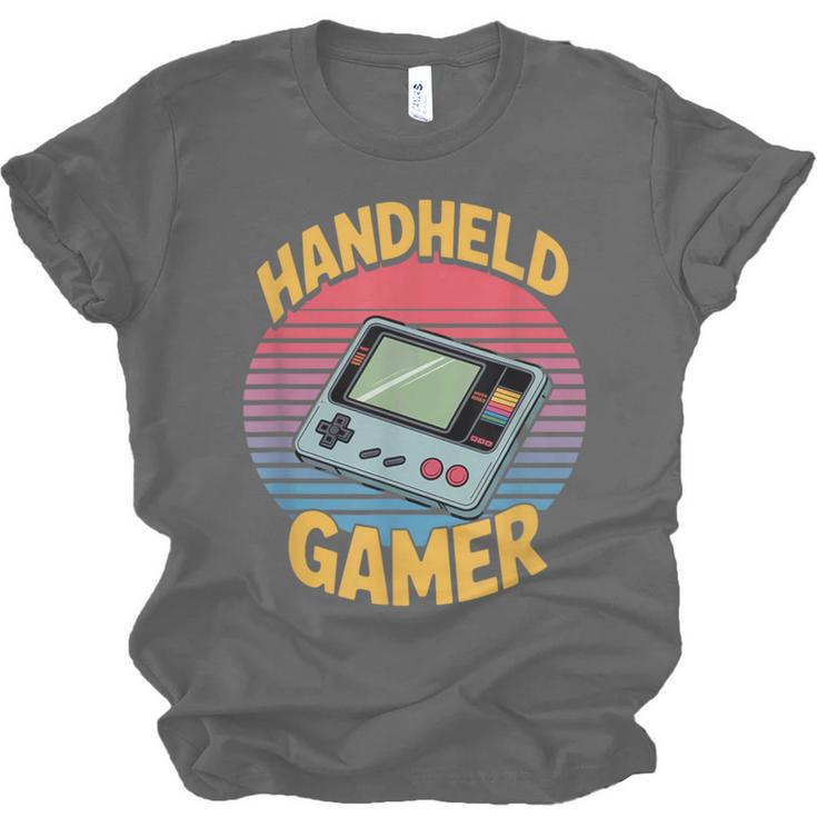 Handheld Gamer Retro Portable Console Nostalgia Unisex Jersey T-Shirt Handheld Gamer Retro Portable Console Nostalgia Unisex Jersey T-Shirt