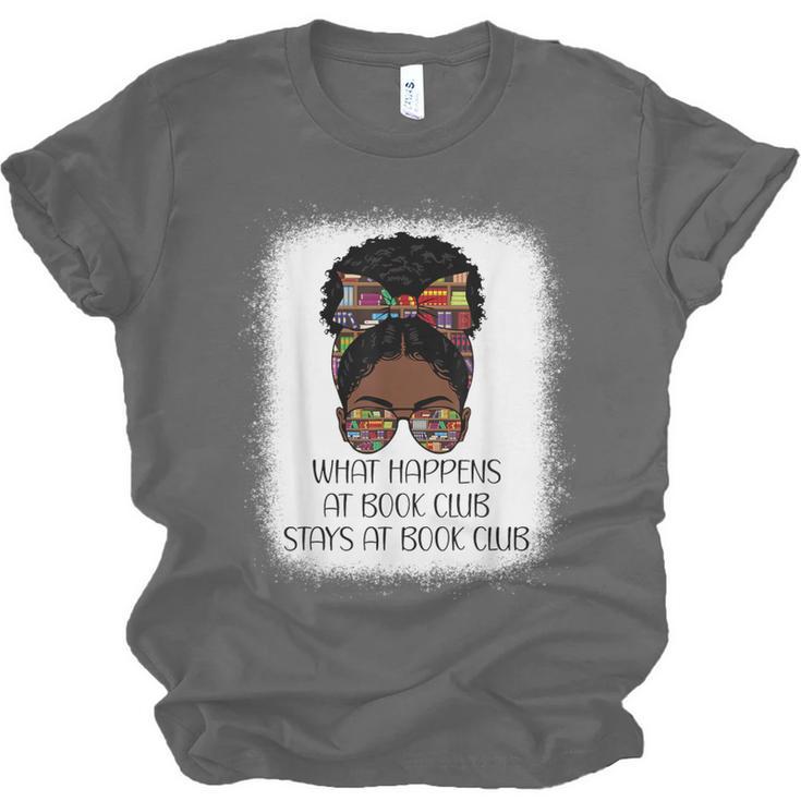 What Happens At Book Club Stays At Book Club Black Women Unisex Jersey T-Shirt