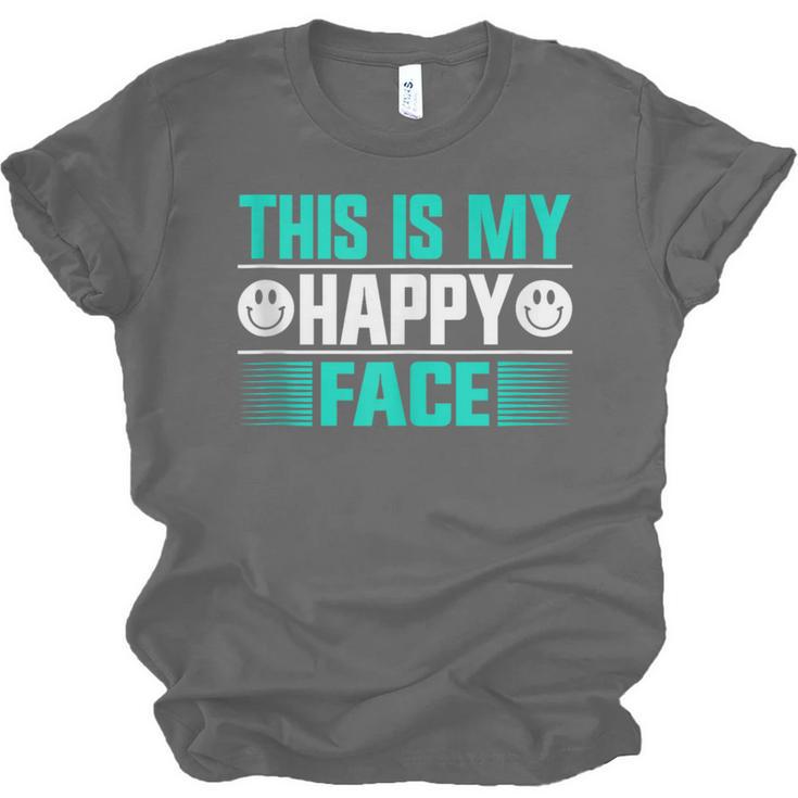 This Is My Happy Face Introvert Unisex Jersey T-Shirt This Is My Happy Face Introvert Unisex Jersey T-Shirt