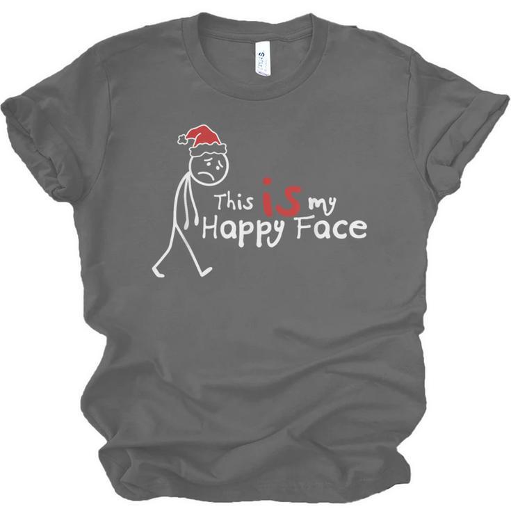 This Is My Happy Face List Christmas Introvert Unisex Jersey T-Shirt This Is My Happy Face List Christmas Introvert Unisex Jersey T-Shirt