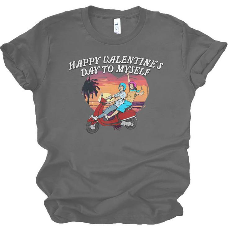 Happy Valentines Day To Myself Introvert Humor Unisex Jersey T-Shirt Happy Valentines Day To Myself Introvert Humor Unisex Jersey T-Shirt