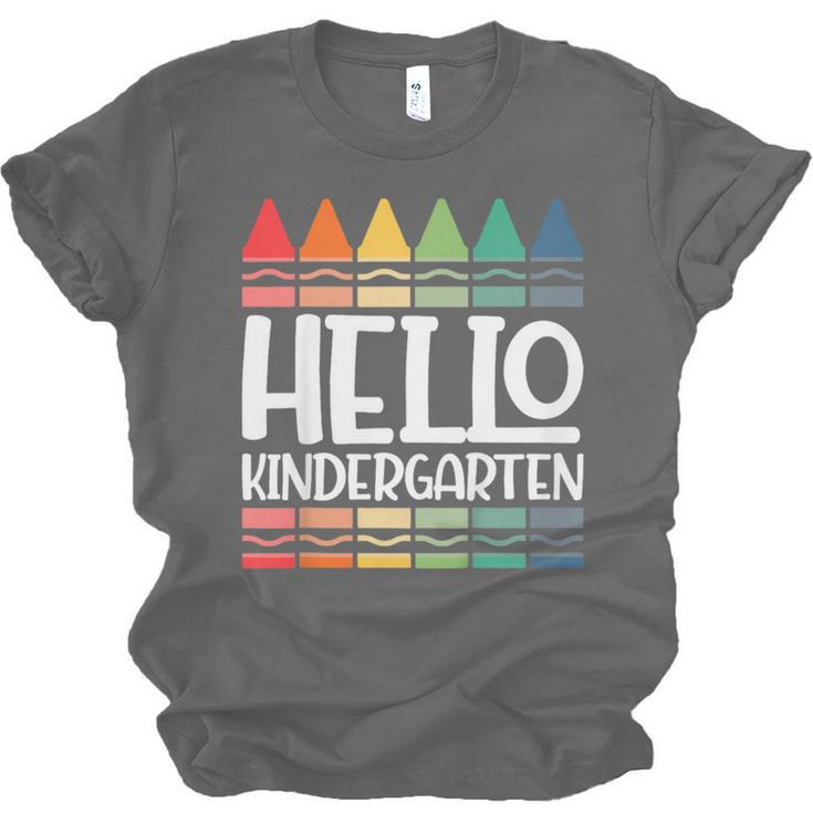 Hello Kindergarten First Day Back To School Graduation Unisex Jersey T-Shirt