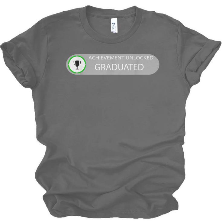High School Or College Graduation Achievement Unlocked Unisex Jersey T-Shirt