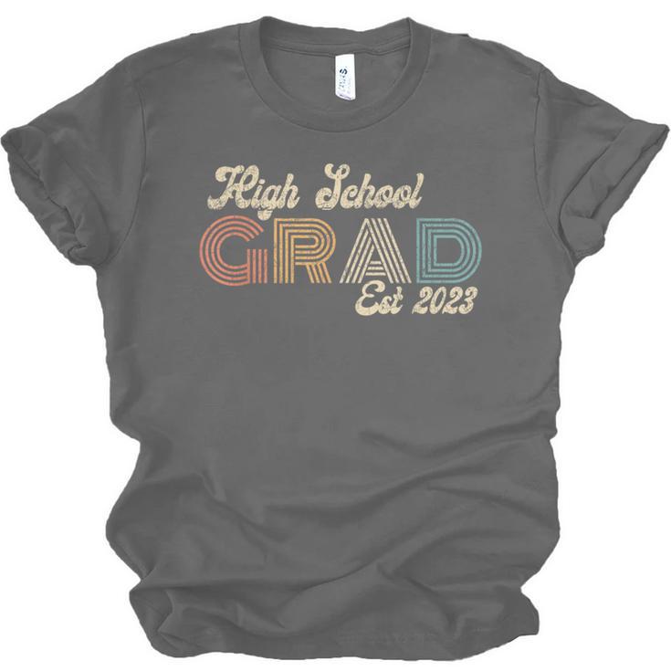 High School Grad 2023 Class Of 2023 Retro Graduation Done Unisex Jersey T-Shirt
