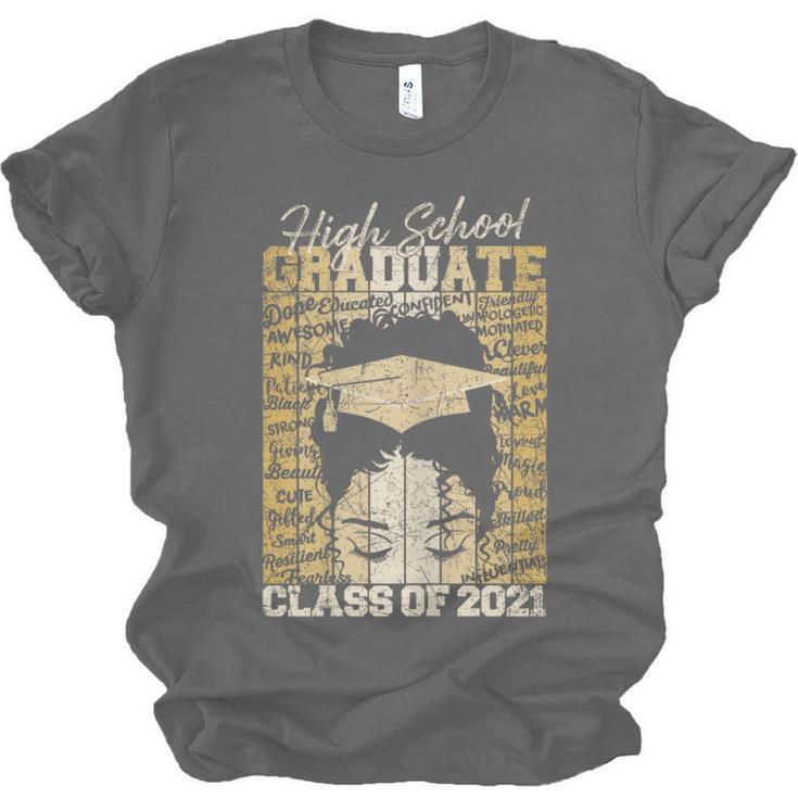 High School Graduate Queen Class Of 2021 Graduation Unisex Jersey T-Shirt