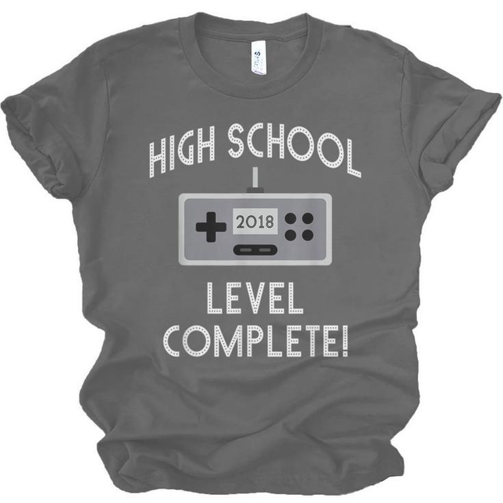 High School Graduation Shirt Level Complete Video Gamer Unisex Jersey T-Shirt