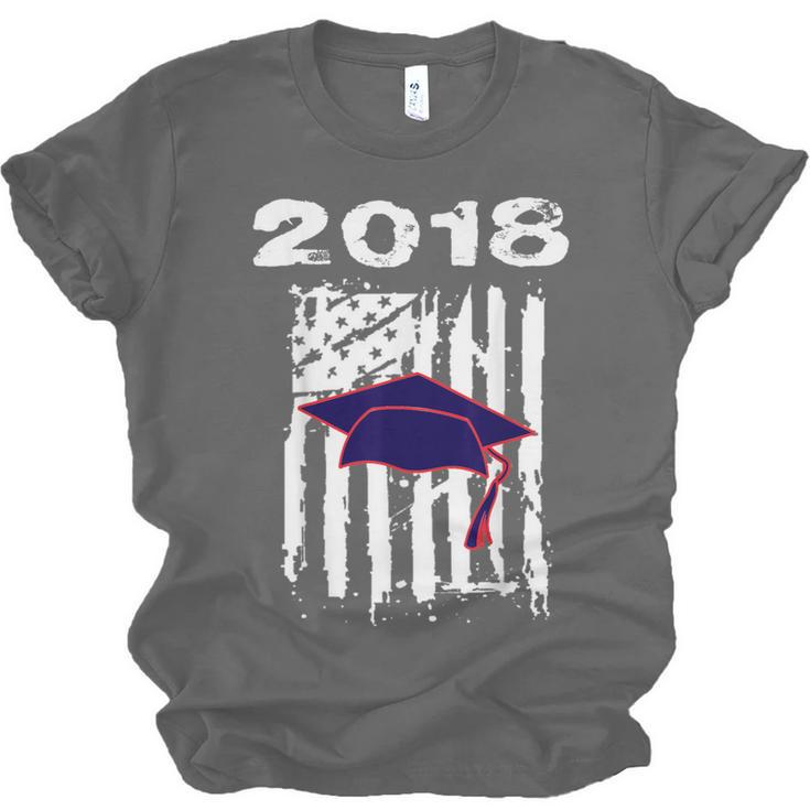 High School GraduationShirt Flag College Graduation Unisex Jersey T-Shirt