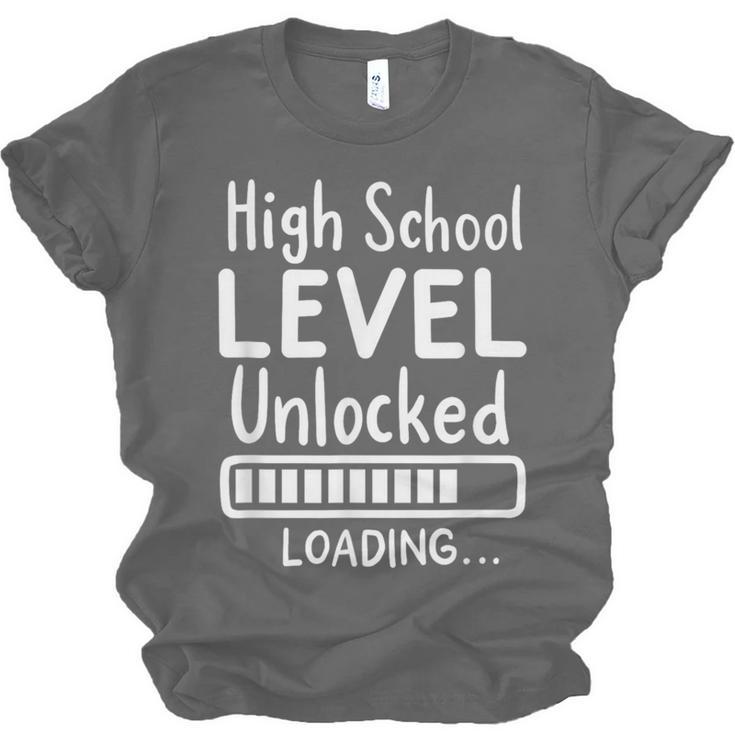 High School Level Unlocked Gamer Graduation Apparel Unisex Jersey T-Shirt