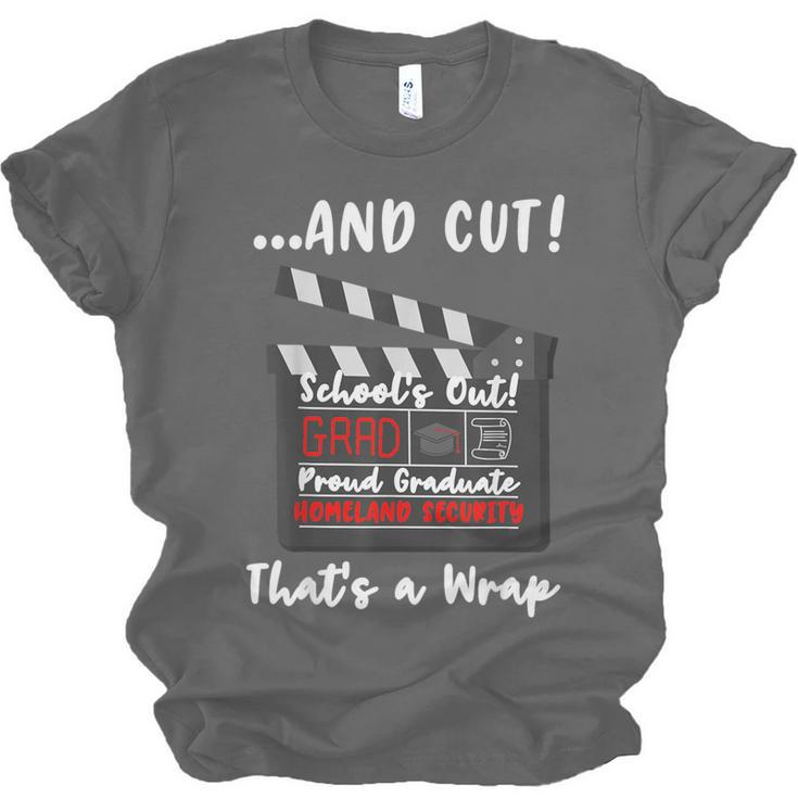 Homeland Security Degree Graduation Film Clapper Unisex Jersey T-Shirt