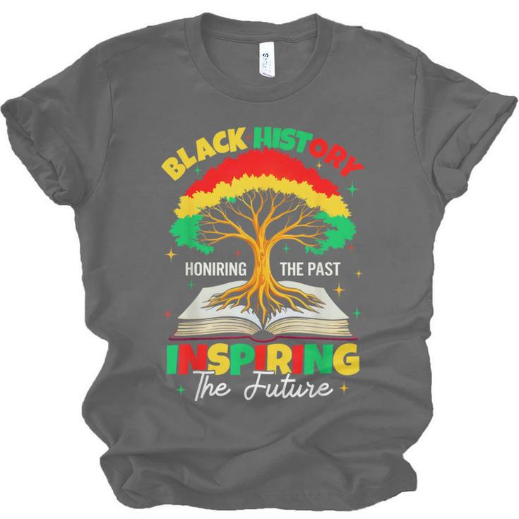 Honoring Past Inspiring Future History Month Book Tree Unisex Jersey T-Shirt