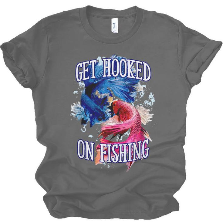 Hooked On Fishing Introvert Sayings Antisocial Quotes Unisex Jersey T-Shirt Hooked On Fishing Introvert Sayings Antisocial Quotes Unisex Jersey T-Shirt