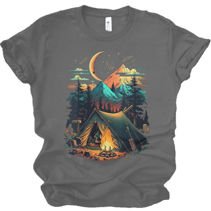 Id Rather Be Camping Great Outdoors Love Glamping Introvert Unisex Jersey T-Shirt