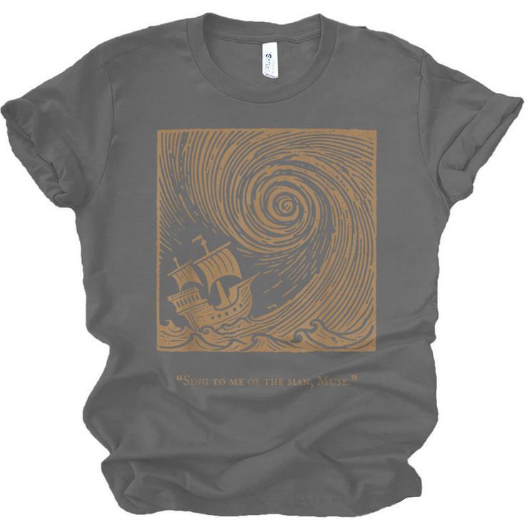 Iliad Odyssey Homer Ancient Greek History Book Odyssey Unisex Jersey T-Shirt