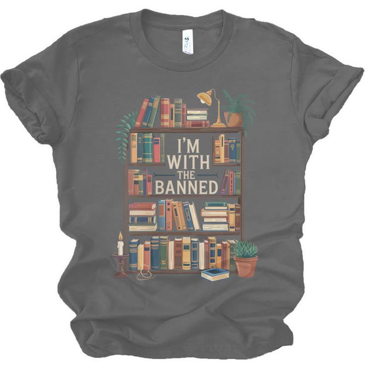 I'm With The Banned Books Reading Unisex Jersey T-Shirt I'm With The Banned Books Reading Unisex Jersey T-Shirt