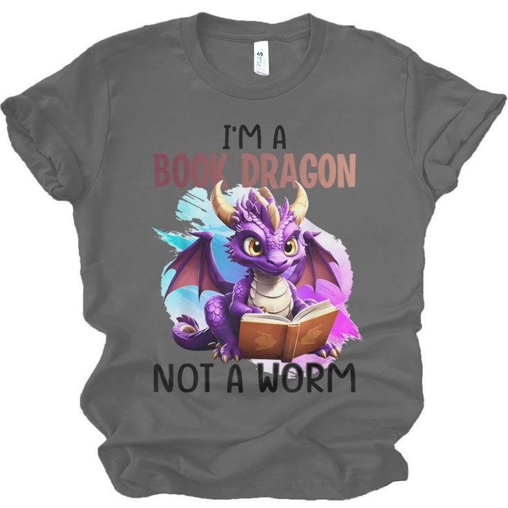 I'm A Book Dragon Not A Worm Unisex Jersey T-Shirt I'm A Book Dragon Not A Worm Unisex Jersey T-Shirt