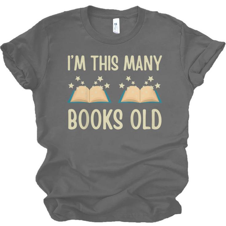 I'm This Many Books Old Read Book 2nd Birthday 2 Years Old Unisex Jersey T-Shirt I'm This Many Books Old Read Book 2nd Birthday 2 Years Old Unisex Jersey T-Shirt