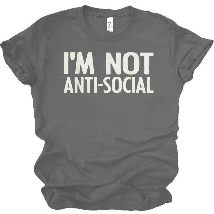 I'm Not Anti-Social I Introvert Unisex Jersey T-Shirt