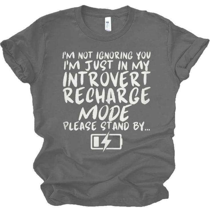 I'm Not Ignoring You I'm Just In My Introvert Recharge Mode Unisex Jersey T-Shirt