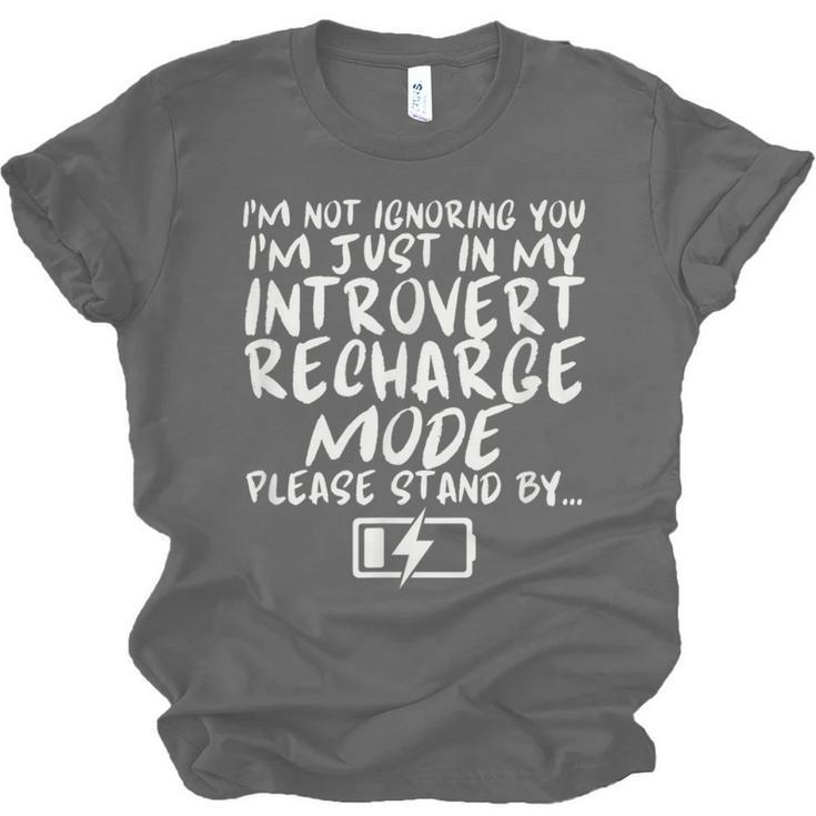 I'm Not Ignoring You I'm Just In My Introvert Recharge Mode Unisex Jersey T-Shirt I'm Not Ignoring You I'm Just In My Introvert Recharge Mode Unisex Jersey T-Shirt